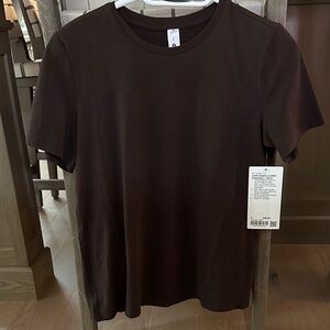 Lululemon organic cotton crew Dark Brown Short Sleeve T-Shirt